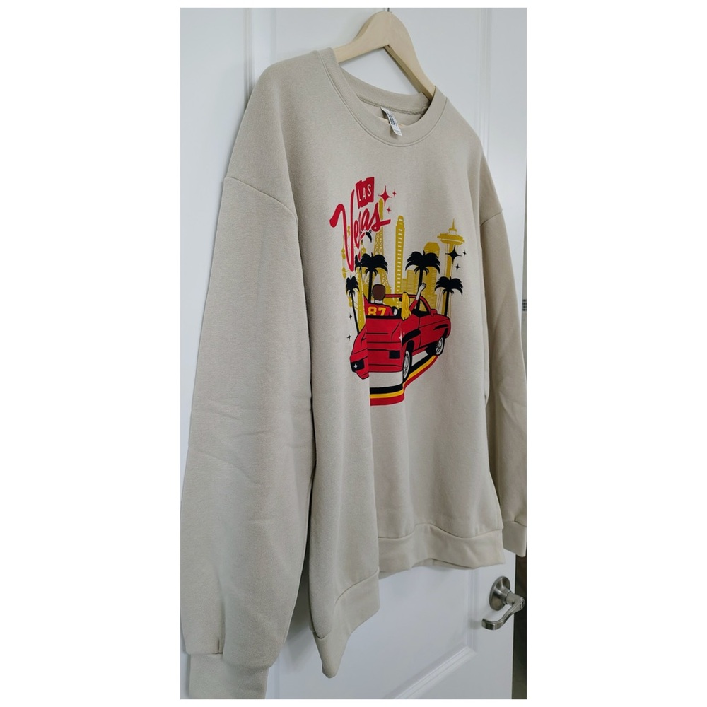 American Apparel Travis Kelce & Taylor Swift 2024 Las Vegas Skyline Sweatshirt - Picture 4 of 7